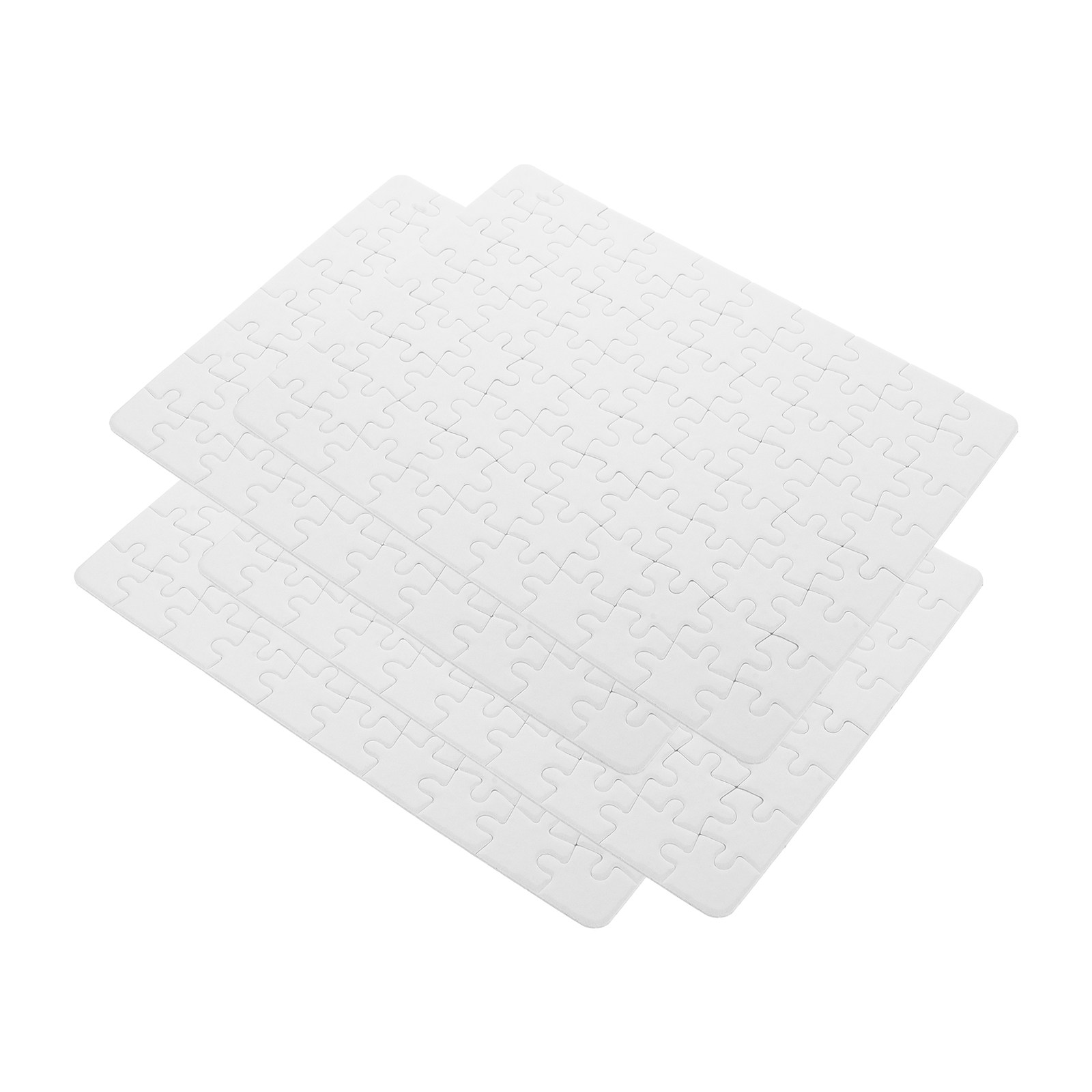 Puzzle Blank White - 4枚入り、無地のパズル用ボード。DIYアート、昇華プリント、工作、絵画、インタラクティブな遊びに最適。安全に使用できます。