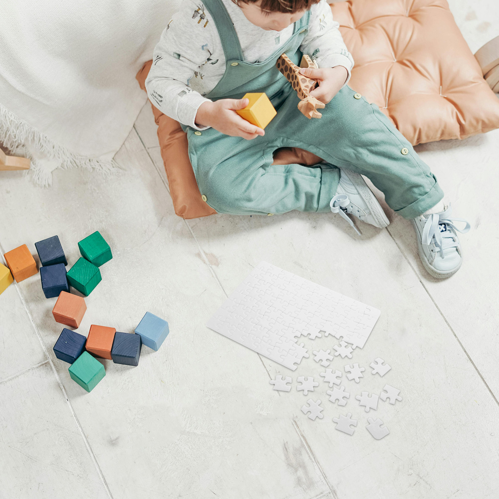 4枚入り、無地のパズル用昇華転写ホワイトボード。DIYクラフ - Puzzle Blank White のレビューと価格