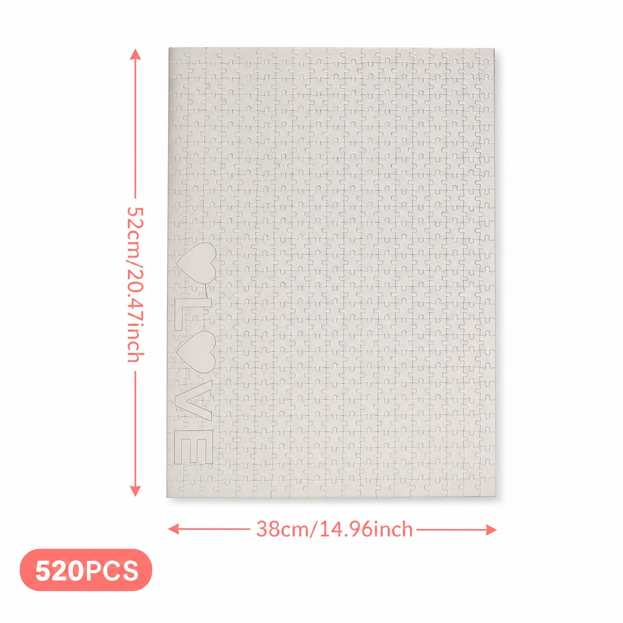 520ピースの純白無地パズル - 大人のための、形だけの空白 - Puzzle Blank White のレビューと価格