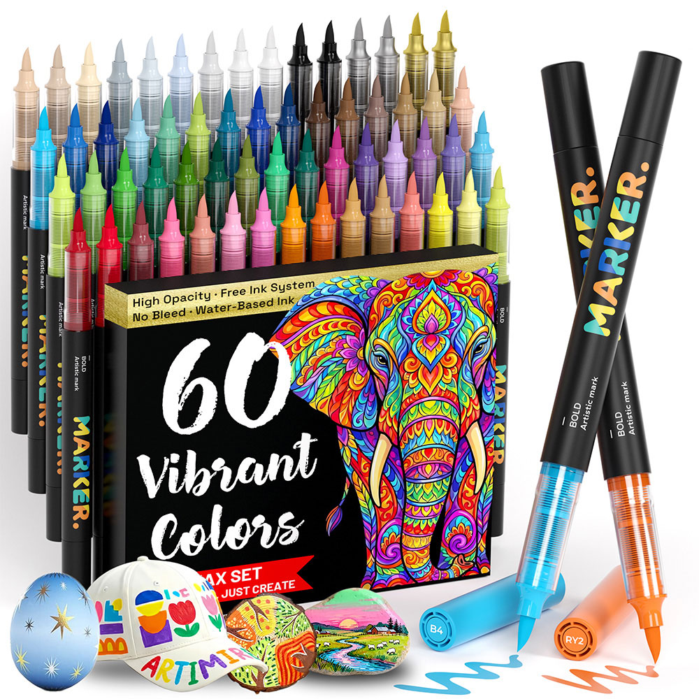 アクリルペイントマーカーペンセット - 60/36/12色  - Copic Marker Classic のレビューと価格